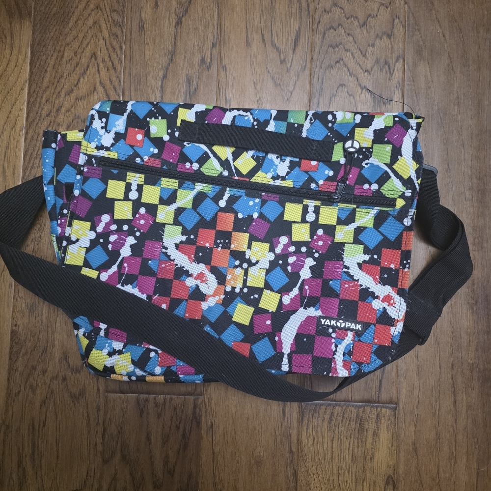 Yak Pak Multicolor Graphic Messenger Bag